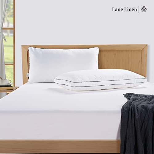 Комплект спално бельо възглавници от ленено платно е със стандартен размер от 2-те е за сън, Възглавницата с Клин за