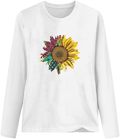 Графична Блуза, Тениска за Жени, Есенно-Летни Дрехи с Дълъг Ръкав, Модни Памучен Тениска с Кръгло Деколте за Късна Закуска