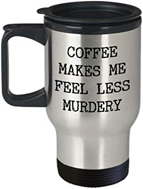 Кафе HollyWood & влакното наблизо ме Кара да се Чувствам по-Малко Убийствен Чаша Забавно Пътна Кафеена Чаша за Работа