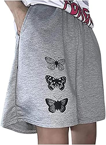Жена случайни мек еластичен колан къси панталони-бермуди с кулиской пеперуда баскетбол памучни къси панталони летни спортни